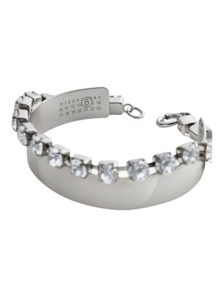 Bransoletka Mm6 Maison Margiela z dżetami szara