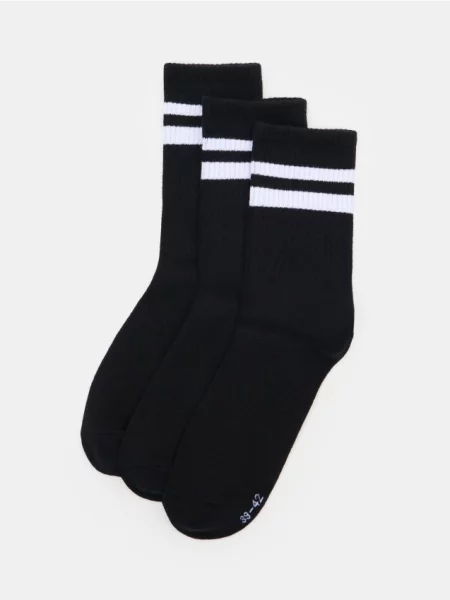 Sinsay Dlouhé ponožky OEKO-TEX 3 pack černá