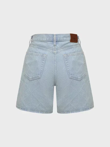 Короткие джинсовые шорты Calvin Klein Jeans с принтом голубые