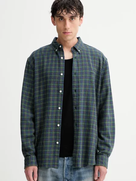 Риза Levi's със свободна кройка с яка с копче зелено