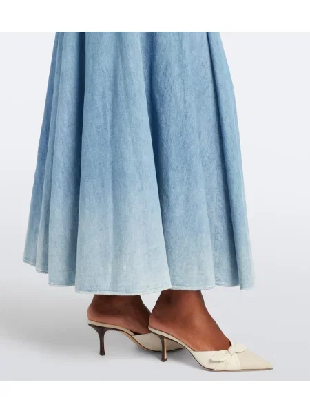 Rochie din denim Ralph Lauren Collection albastru