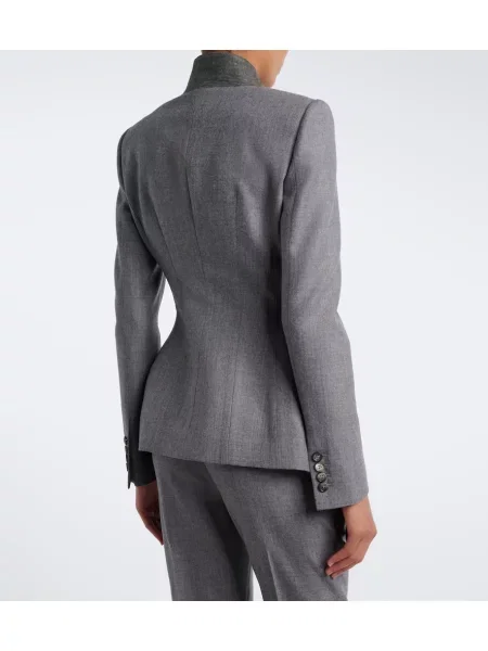 Volneni dvoredni blazer Mcqueen siva