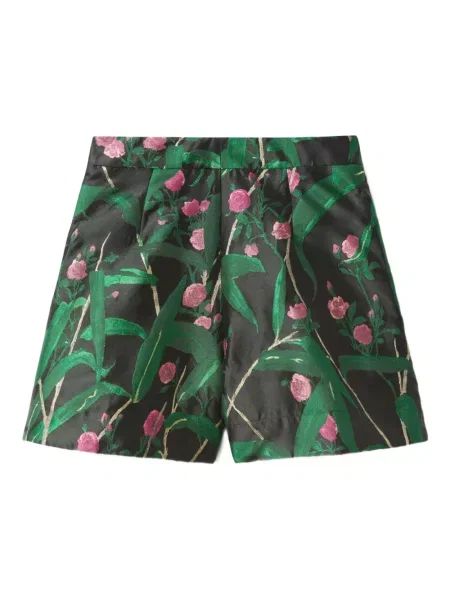 Pantaloni scurți La Doublej cu model floral cu imagine negru