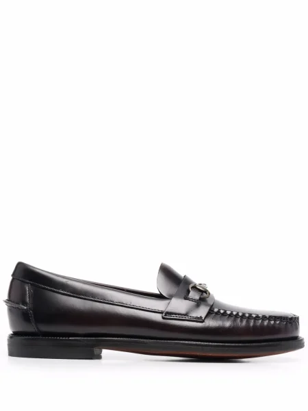 Pantofi loafer Sebago din piele roșu