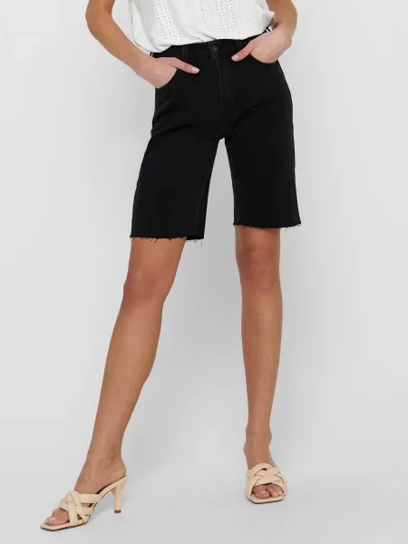 Kratke jeans hlače Only črna