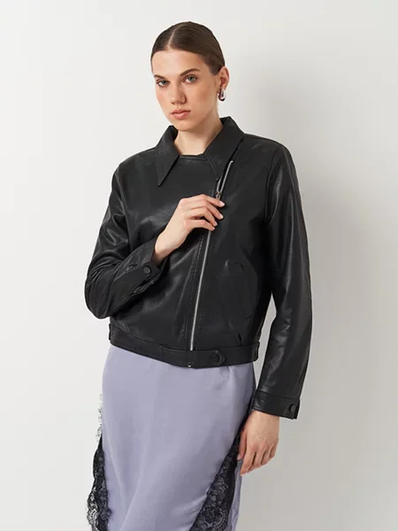 Кожаная куртка Ricco Grande черная