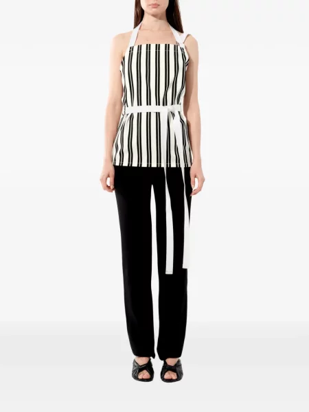 Top Balenciaga cu gât halter negru