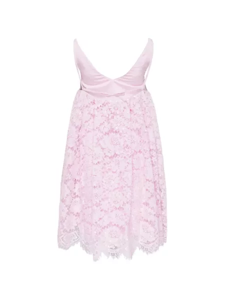 Rochie mini Self-portrait cu paiete din dantelă roz