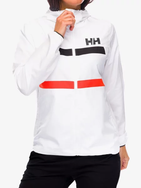Kurtka przeciwwiatrowa Helly Hansen Salt Striped Windbreaker Jacket biała
