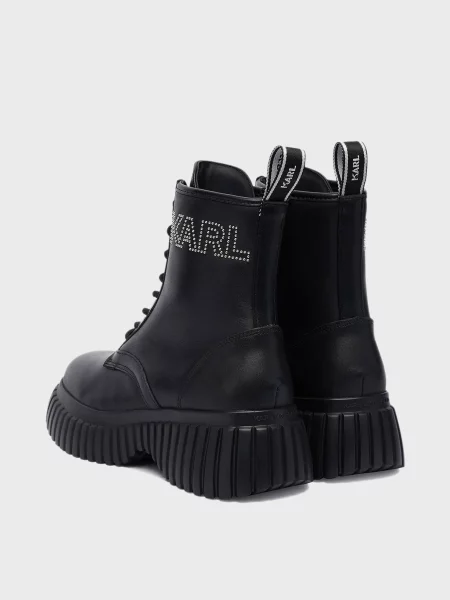 Кожаные ботинки Karl Lagerfeld черные