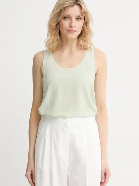 Pinko top pentru femei din mătase verde