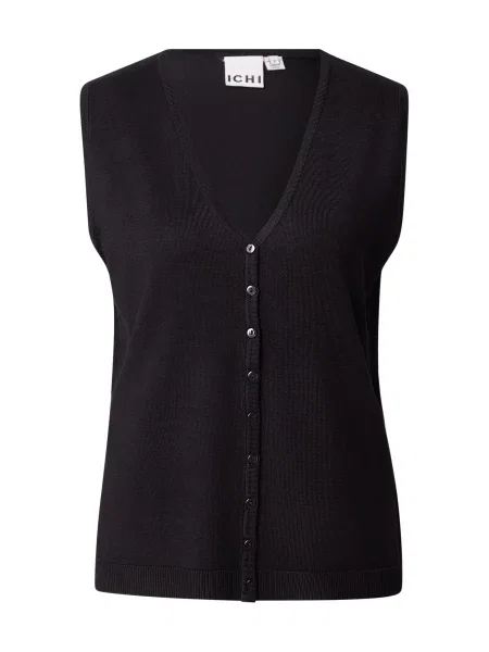 ICHI Vestă tricotată IHLULS' negru