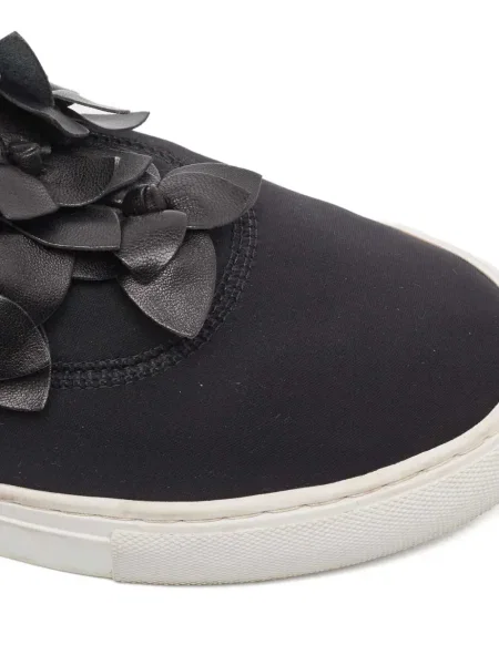 Sneakerși Tory Burch din piele cu model floral negru