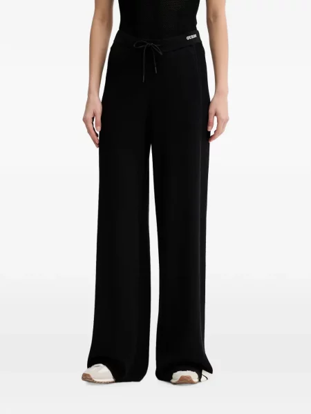 Pantaloni Guess alergare cu autograf negru