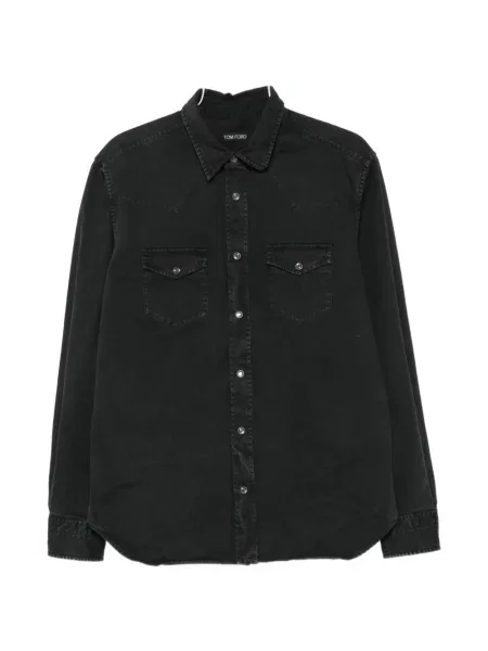 Lung cămașă de blugi Tom Ford negru