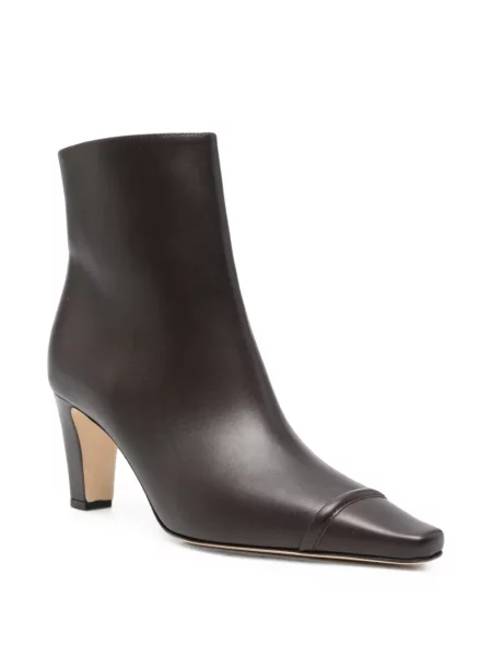 Cizme scurte Manolo Blahnik din piele maro