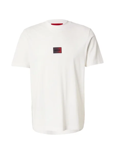 HUGO Tricou Danotie roșu / negru alb