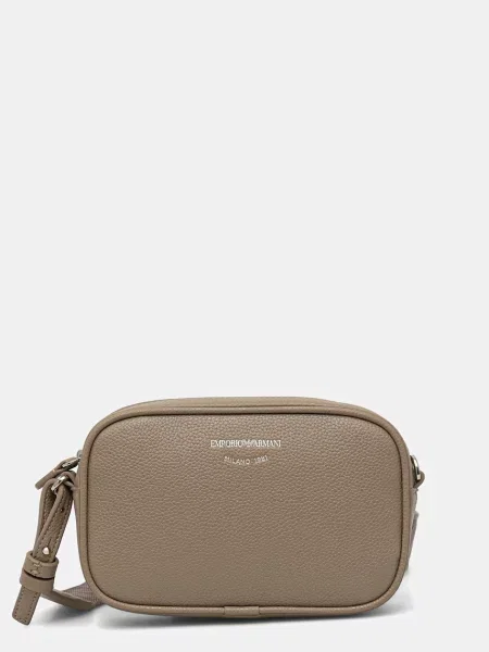 Emporio Armani crossbody torbica iz umetnega usnja rjava