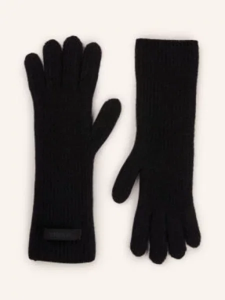 Jacquemus Rukavice Les Gants Gros Grain S Alpakou černá