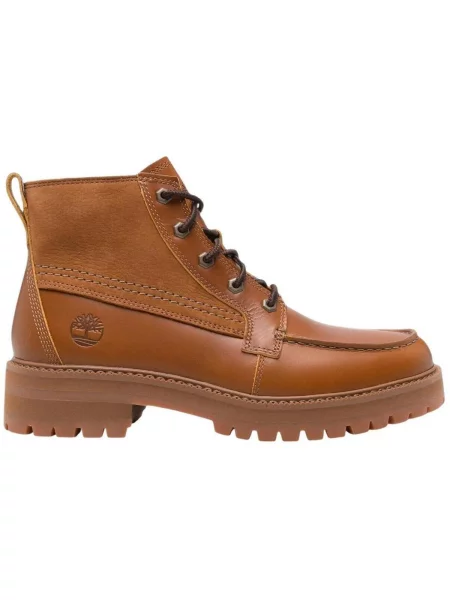 Čipkované členkové topánky Timberland hnedá