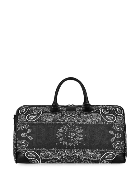 Kožená taška Philipp Plein s potiskem černá