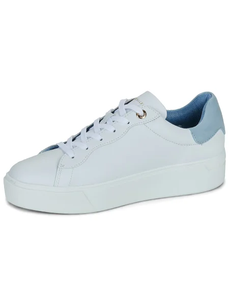 Sneakerși Tommy Hilfiger cu platformă alb