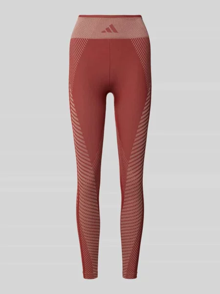Legginsy o skróconym kroju skinny fit Adidas Sportswear czerwone