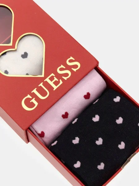 GUESS Șosete bej / roz negru
