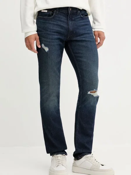 Kavbojke Calvin Klein Jeans mornarsko modra