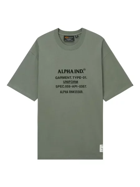 Tricou Alpha Industries cu imagine verde