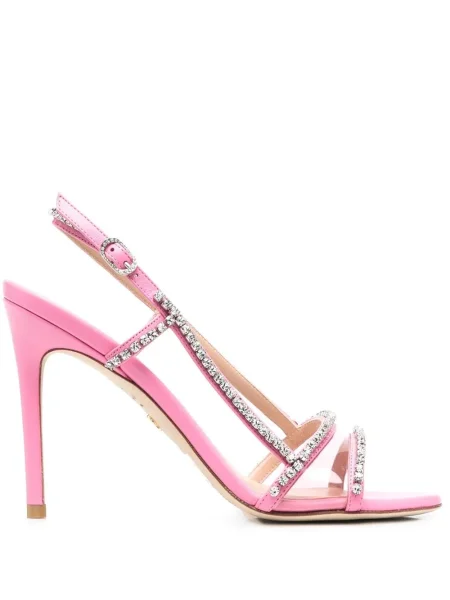 Sandale Stuart Weitzman de cristal roz