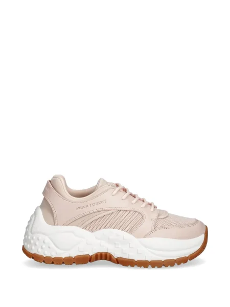 Sneakerși Armani Exchange cu șireturi din dantelă