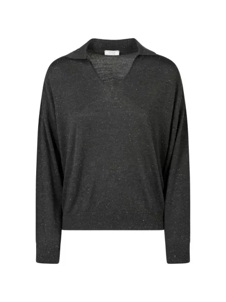 Tricou Peserico cu decolteu în V gri