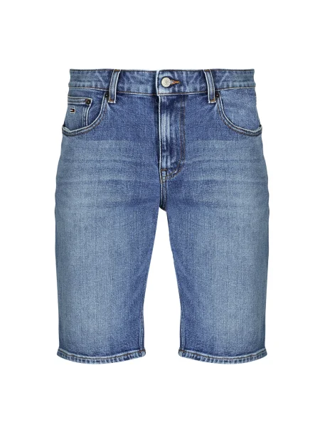 Pantaloni Tommy Jeans scurte albastru