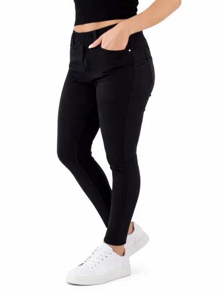 Blugi skinny M.sara cu talie înaltă negru