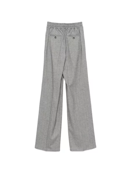 Pantaloni Kiton cu model herringbone cu cordon gri