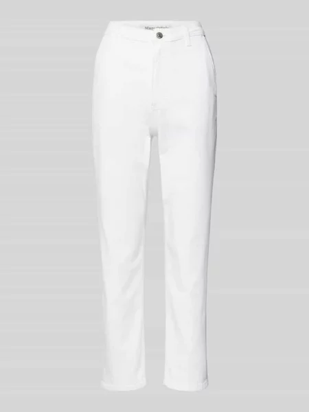 Jeansy o kroju tapered fit z mieszanki bawełny model ‘IVA’ Marc O'polo biały