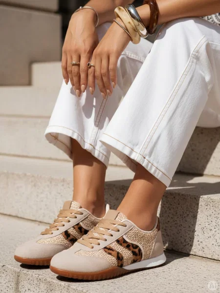 Sportowe sneakersy INFAMES panterka Dstreet