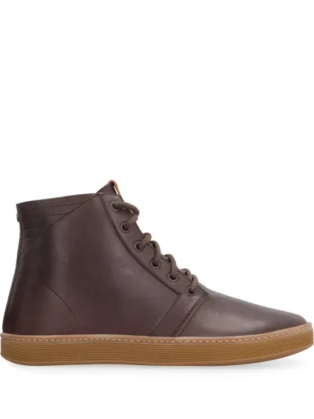 Δερμάτινα sneakers Volta καφέ