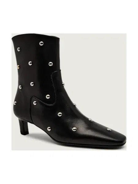Alohas De piele botine cu subțire negru