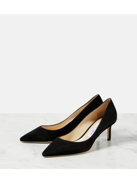 Pantofi cu toc Jimmy Choo din piele de căprioară negru