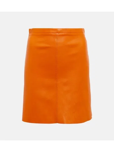 Fustă din piele Stouls portocaliu