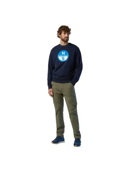 Bluza North Sails z nadrukiem niebieska