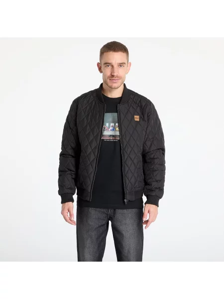 Μπουφάν Urban Classics Diamond Quilt Nylon Jacket Black M μαύρο