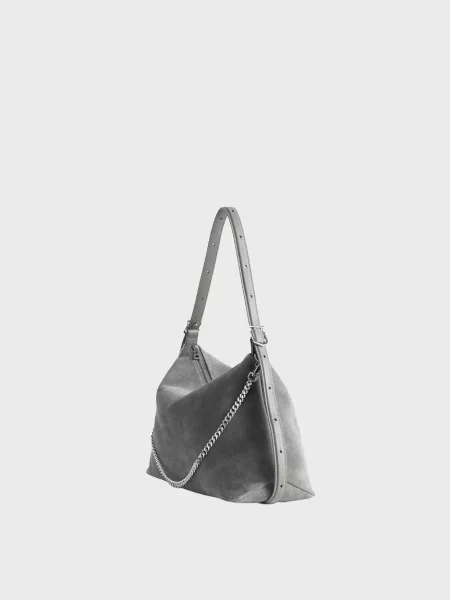 Замшева сумка Zadig&voltaire сіра
