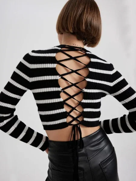 DeFacto Sveter béžová čierna