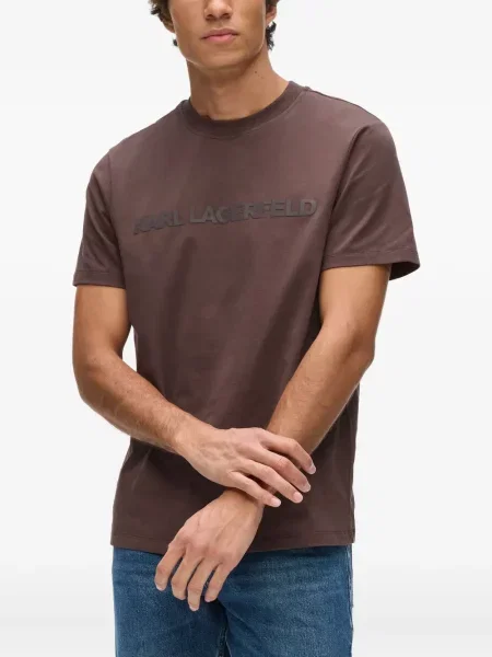 Tricou Karl Lagerfeld cu imagine maro
