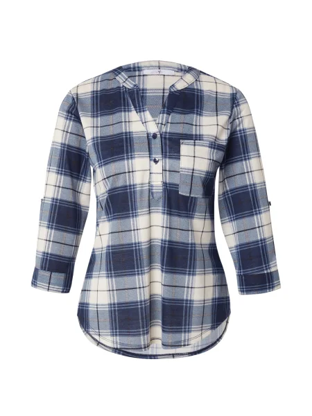 Hailys Bluză bej / bleumarin / negru alb