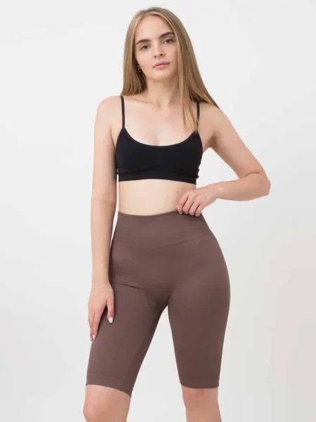 Велосипедки Giulia мікрофібра коричневий