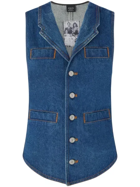 Vestă denim Pinko albastru